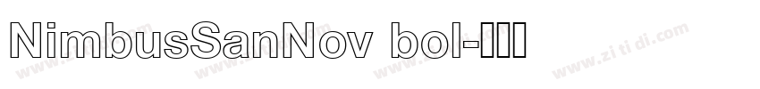 NimbusSanNov bol字体转换